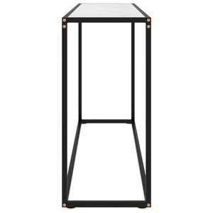 vidaXL Console Blanc 120x35x75 cm Verre trempé
