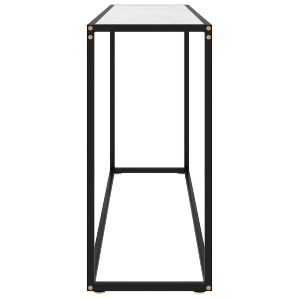 vidaXL Console Blanc 120x35x75 cm Verre trempé