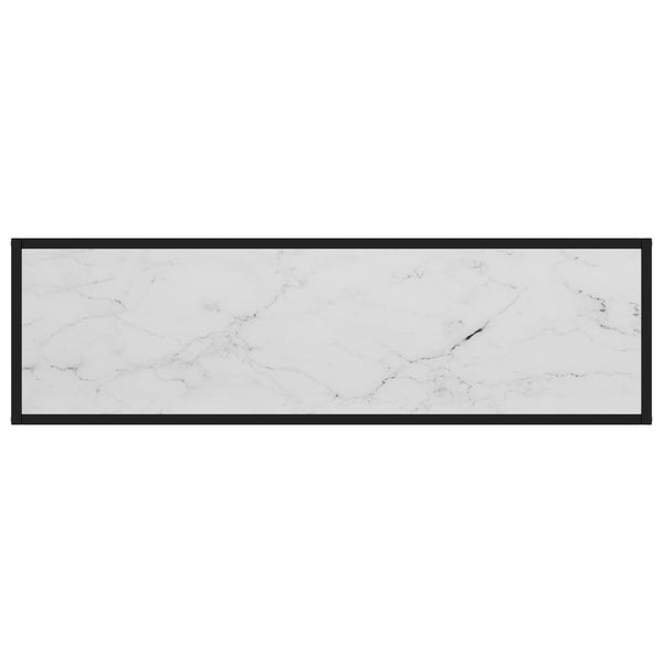 vidaXL Console Blanc 120x35x75 cm Verre trempé