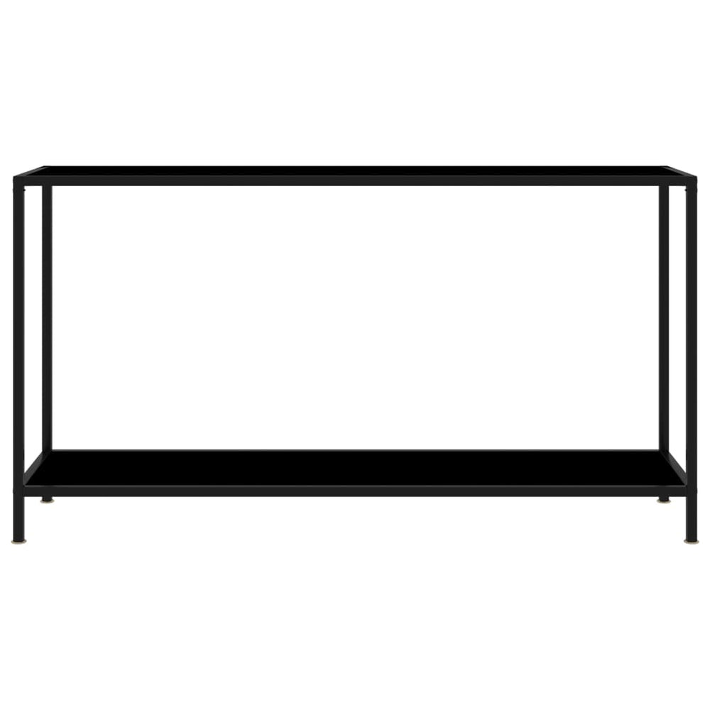 Schwarzer Konsolentisch aus Glas, 140 cm