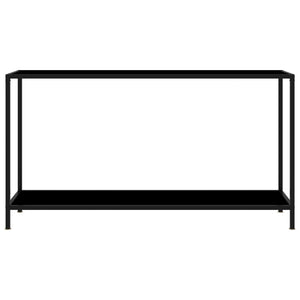 Schwarzer Konsolentisch aus Glas, 140 cm
