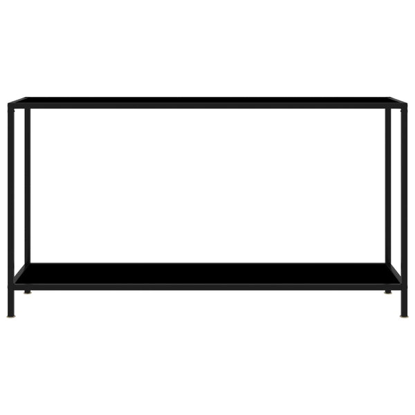 Schwarzer Konsolentisch aus Glas, 140 cm