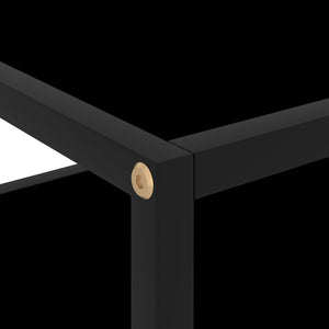 vidaXL Console noire 50x40x40 cm Verre trempé