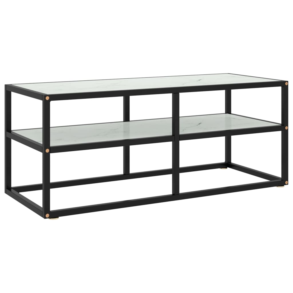 Schwarzer TV-Schrank mit Marmor-Optik