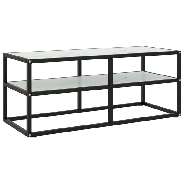 Schwarzer TV-Schrank mit Marmor-Optik
