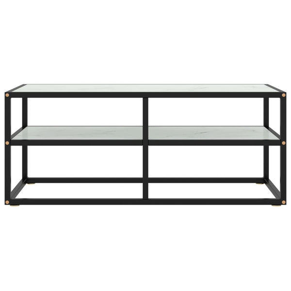 Schwarzer TV-Schrank mit Marmor-Optik