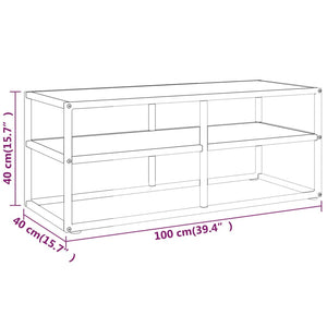 Schwarzer TV-Schrank mit Marmor-Optik