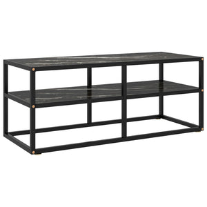Schwarzer TV-Schrank mit Marmor-Optik