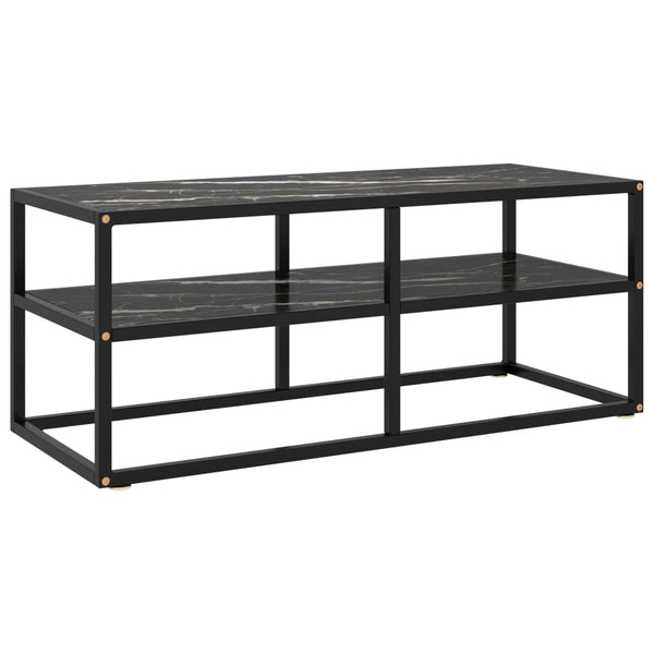 Schwarzer TV-Schrank mit Marmor-Optik