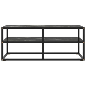 Schwarzer TV-Schrank mit Marmor-Optik