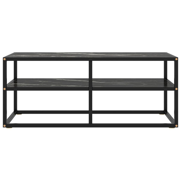 Schwarzer TV-Schrank mit Marmor-Optik