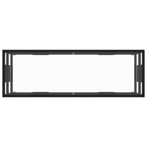 Schwarzer TV-Schrank mit Glas, 120 cm
