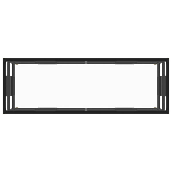 Schwarzer TV-Schrank mit Glas, 120 cm