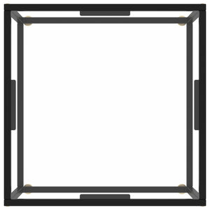 vidaXL Table basse noire en verre trempé 60x60x35 cm