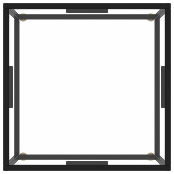 vidaXL Table basse noire en verre trempé 60x60x35 cm