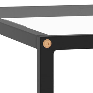 vidaXL Table basse noire en verre trempé 60x60x35 cm