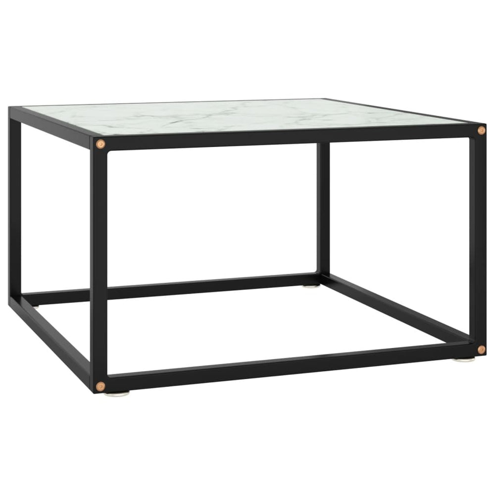 Couchtisch Schwarz/Weiß Marmor-Optik 60x60 cm