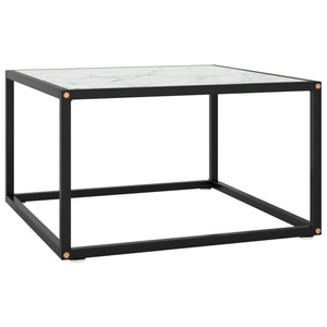 Couchtisch Schwarz/Weiß Marmor-Optik 60x60 cm
