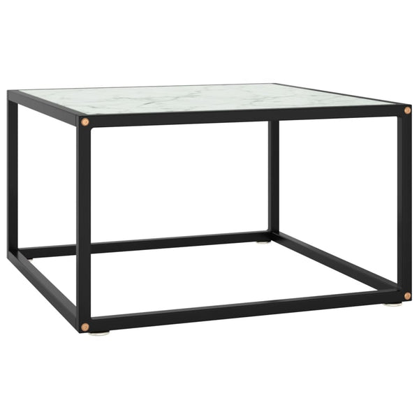 Couchtisch Schwarz/Weiß Marmor-Optik 60x60 cm