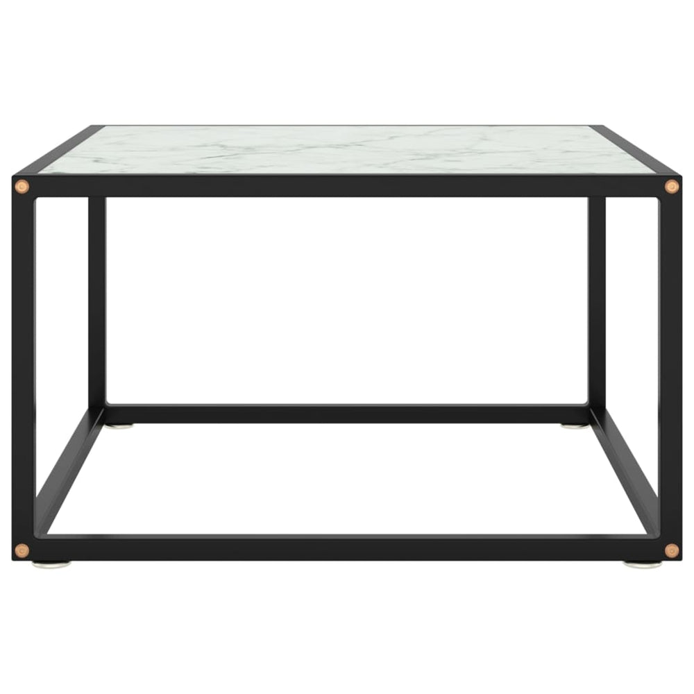 Couchtisch Schwarz/Weiß Marmor-Optik 60x60 cm