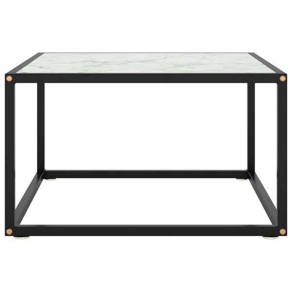 Couchtisch Schwarz/Weiß Marmor-Optik 60x60 cm