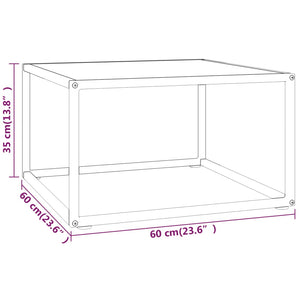 Couchtisch Schwarz/Weiß Marmor-Optik 60x60 cm