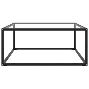 vidaXL Table basse noire en verre trempé 80x80x35 cm