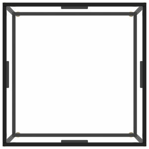 vidaXL Table basse noire en verre trempé 80x80x35 cm