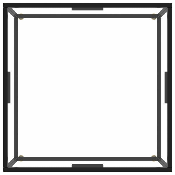 vidaXL Table basse noire en verre trempé 80x80x35 cm