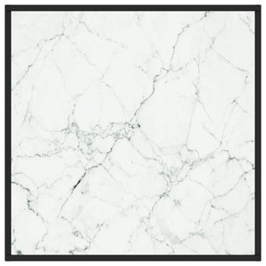 Couchtisch Schwarz Weiß Marmor Optik 80x80 cm