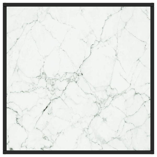 Couchtisch Schwarz Weiß Marmor Optik 80x80 cm