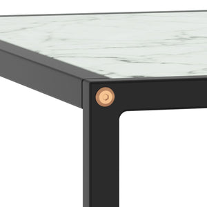 Couchtisch Schwarz Weiß Marmor Optik 80x80 cm