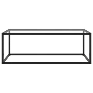 vidaXL Table basse noire en verre trempé 100x50x35 cm