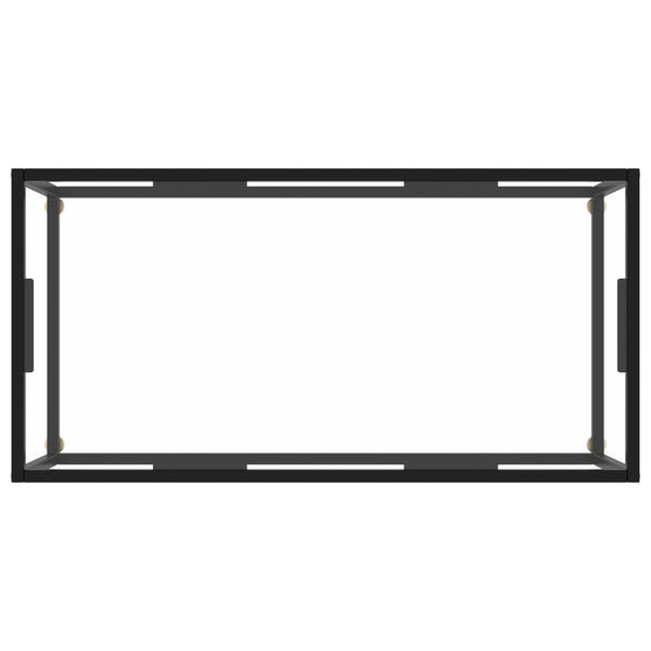 vidaXL Table basse noire en verre trempé 100x50x35 cm