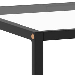 vidaXL Table basse noire en verre trempé 100x50x35 cm