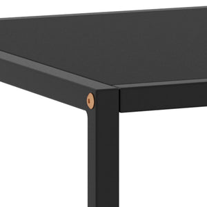 Schwarzer Couchtisch mit Glas 100x50 cm