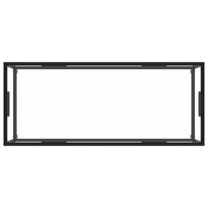 vidaXL Table basse noire avec plateau en verre trempé 120x60x35 cm