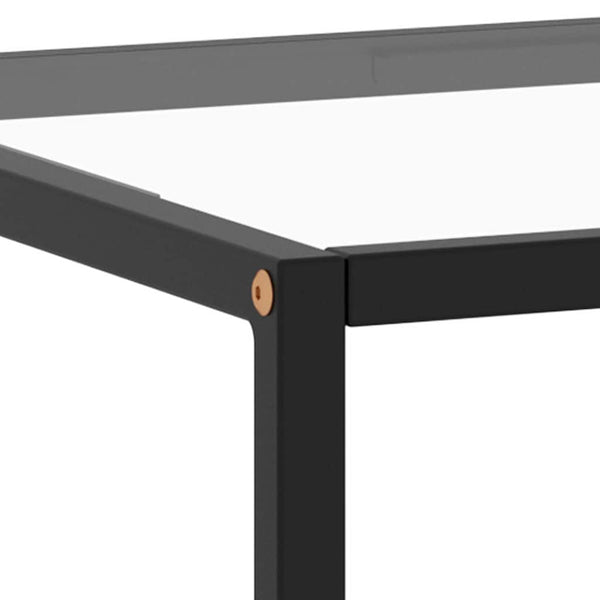 vidaXL Table basse noire avec plateau en verre trempé 120x60x35 cm