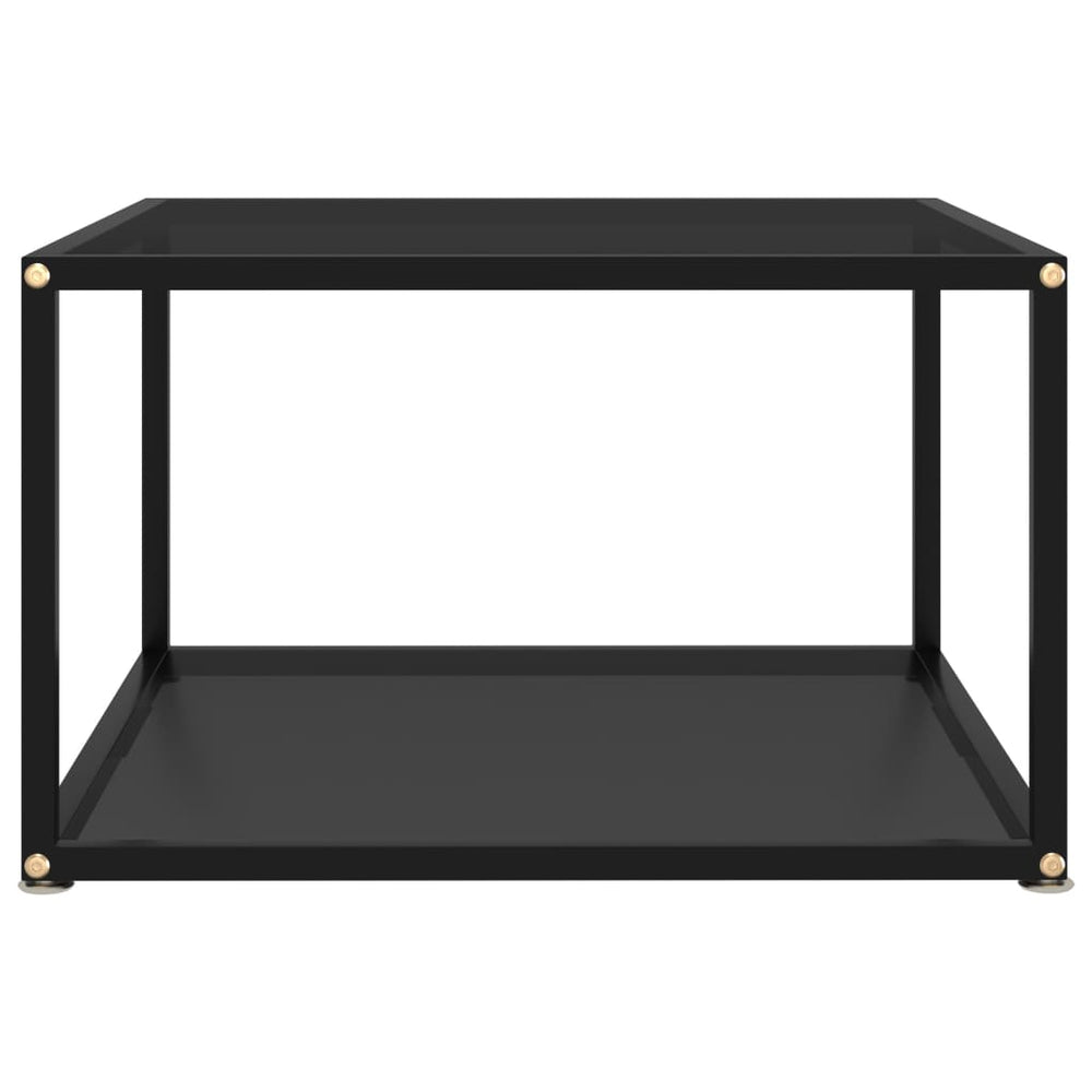 Schwarzer Couchtisch Hartglas 60x60 cm