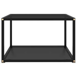 vidaXL Table basse noire 60x60x35 cm verre trempé
