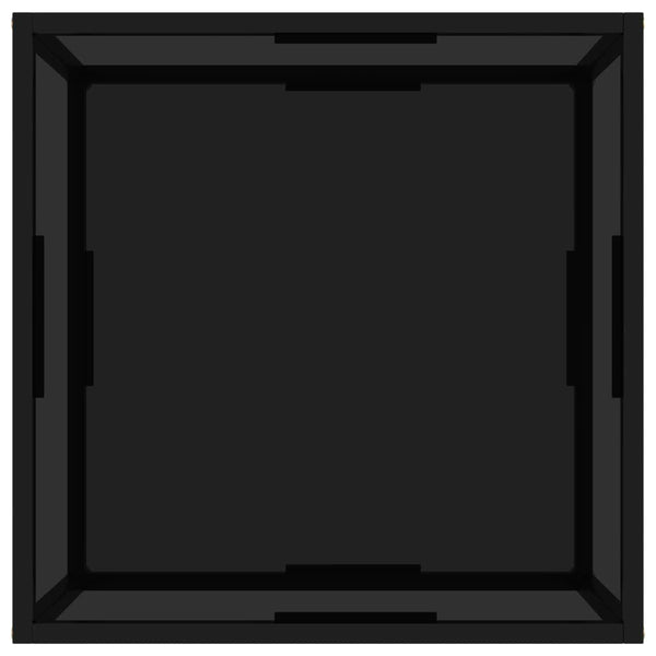 vidaXL Table basse noire 60x60x35 cm verre trempé