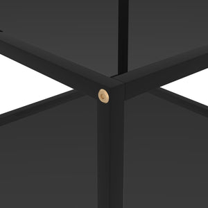 vidaXL Table basse noire 60x60x35 cm verre trempé