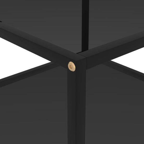 vidaXL Table basse noire 60x60x35 cm verre trempé