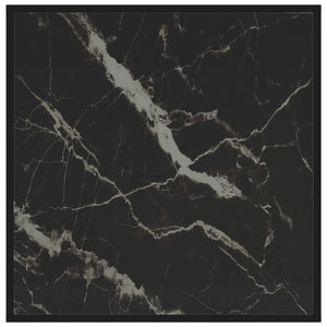 vidaXL Table basse noire 80x80x35 cm verre trempé