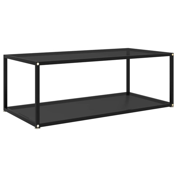 Schwarzer Couchtisch aus Glas 100x50 cm