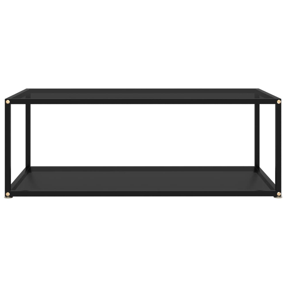 vidaXL Table basse noire 100x50x35 cm Verre trempé