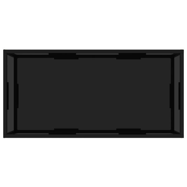 Schwarzer Couchtisch aus Glas 100x50 cm