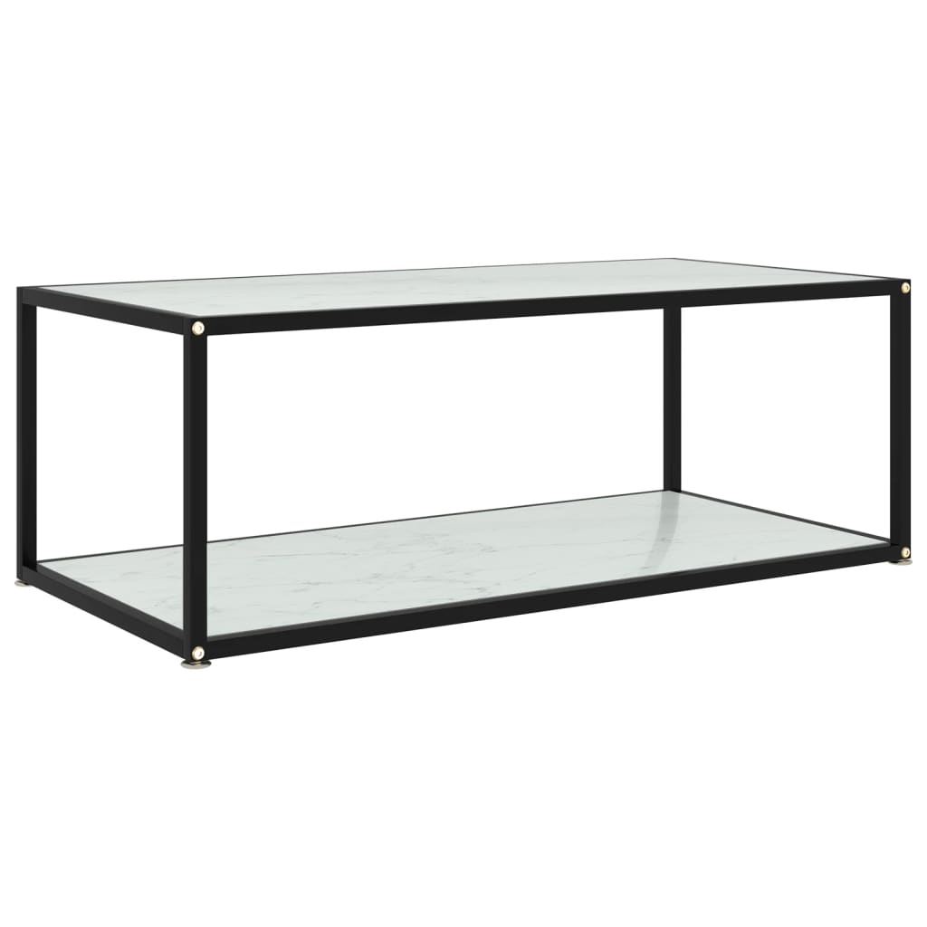 Couchtisch Weiß Hartglas 100x50 cm