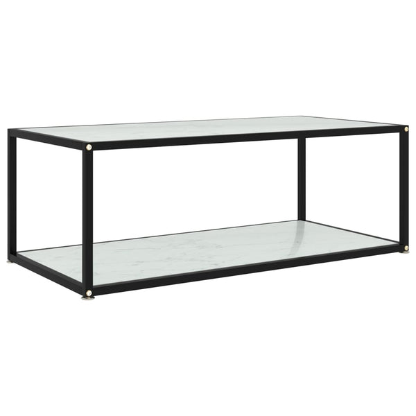 Couchtisch Weiß Hartglas 100x50 cm