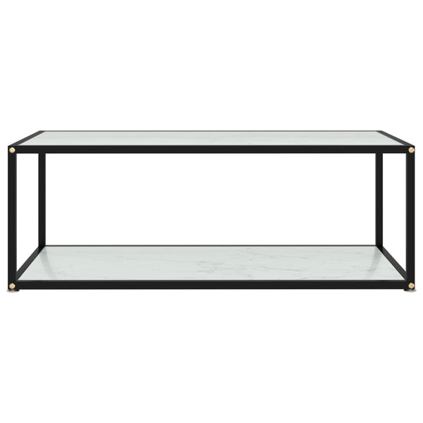 Couchtisch Weiß Hartglas 100x50 cm